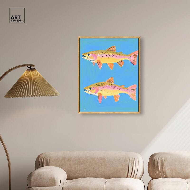 Twin Fins Canvas by Art Remedy