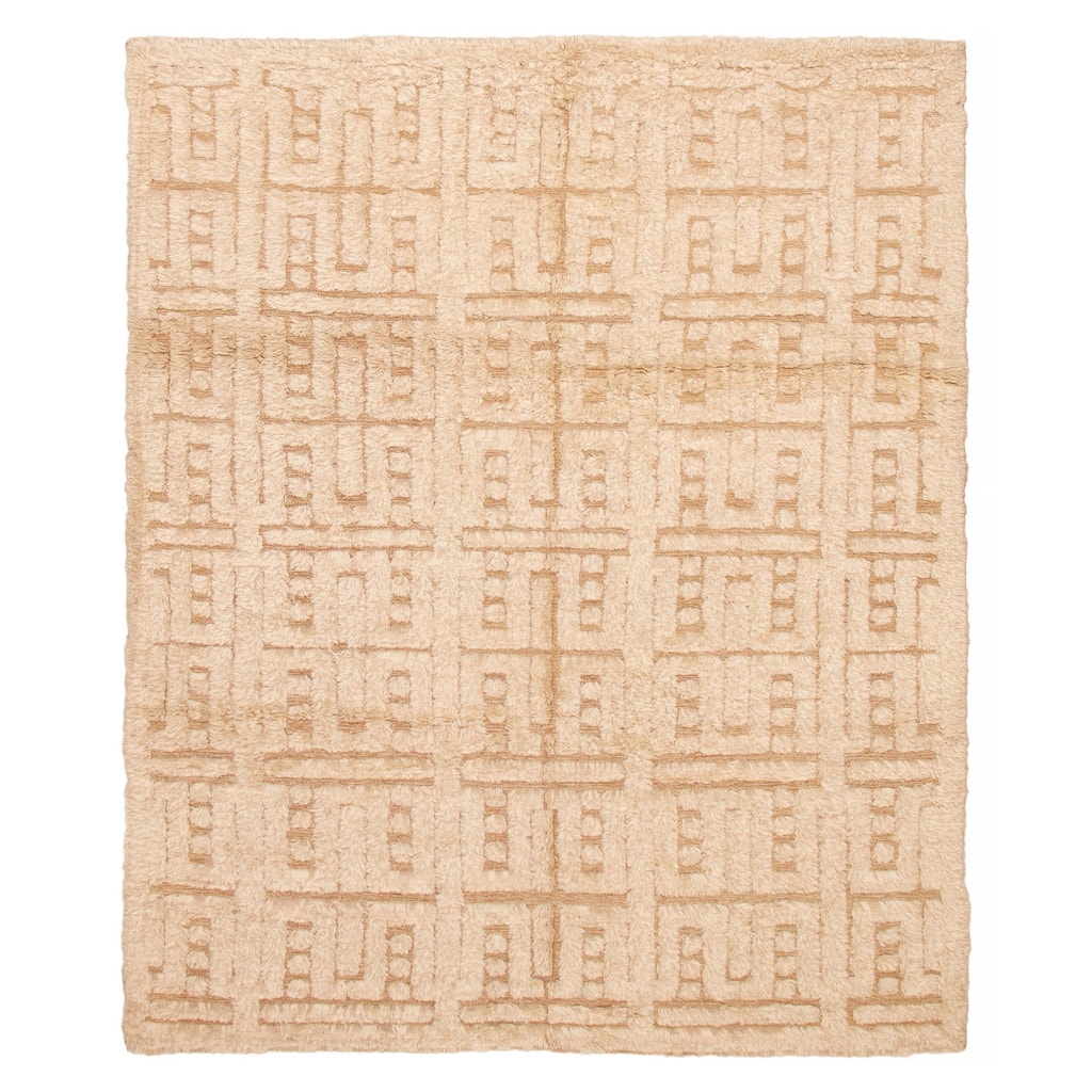 ECARPETGALLERY Hand-knotted Tangier Ivory Wool Rug - 8'2 x 10'0