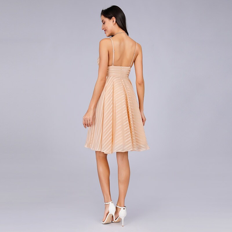 short fit and flare bridesmaid dress