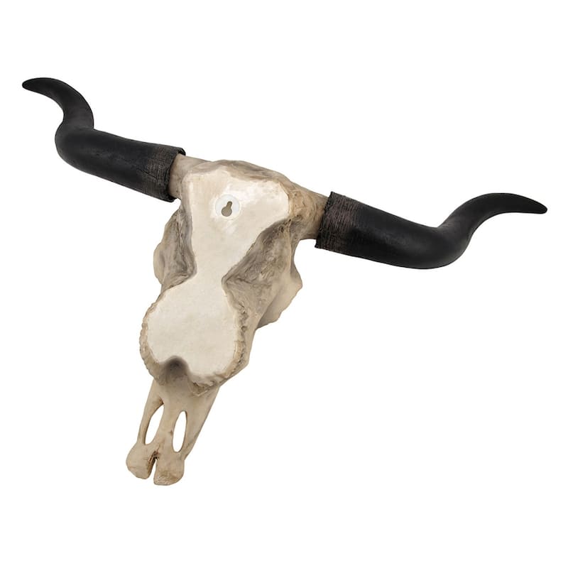 Huge Wall Hanging Longhorn Cow Skull 27In Wide Resin Long Horn Steer