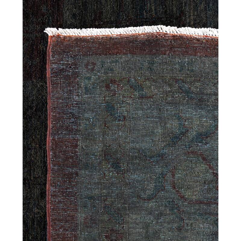 Overdyed One-of-a-Kind Hand-Knotted Area Rug - Gray - 12' 3" x 17' 6"