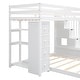 preview thumbnail 12 of 11, Twin Over Full Bunk Bed with 3-layer Shelves, Drawers and Storage Stairs
