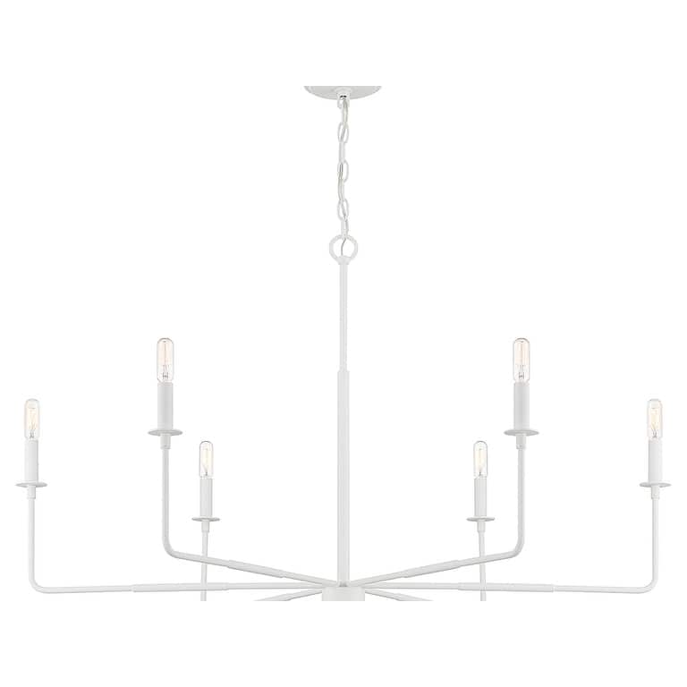 Salerno 6-Light Chandelier in Bisque White - Bisque White