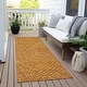 preview thumbnail 16 of 111, Machine Washable Indoor/ Outdoor Modern Dotty Chantille Rug Orange - 2'3" x 7'6"