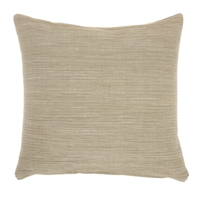 Mina Victory Life Styles Taupe Throw Pillow , ( 18"X18" )