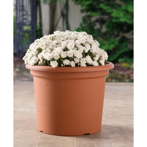17.5" Geo Planter- Terra Cotta - 17.5"w x 13.25"h