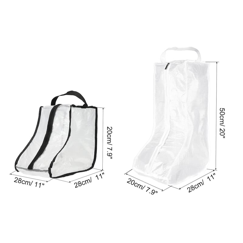 2pcs Boots Storage Bag, Dust Proof Tall / Short Boots Carry Bags - Black, White