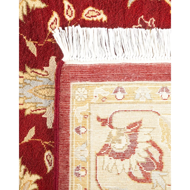 Overton Hand Knotted Wool Vintage Inspired Traditional Mogul Red Area Rug - 4 x 6