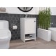 preview thumbnail 6 of 7, Chariot Free Standing Vanity Cabinet with Open shelf White