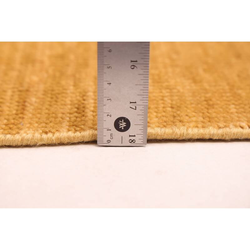 ECARPETGALLERY Hand-knotted Pak Finest Gabbeh Dark Gold Wool Rug - 9'0 x 12'1