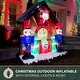 preview thumbnail 8 of 13, Fraser Hill Farm 6-Ft. Tall Prelit Santa Nutcracker Cuckoo Clock Inflatable with Music