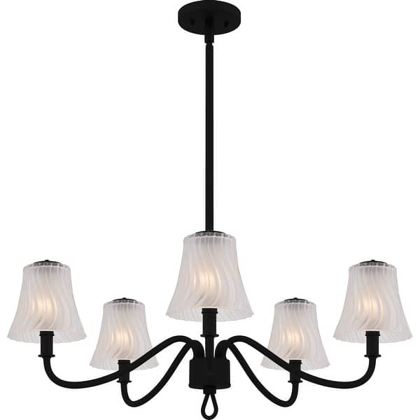 slide 2 of 7, McKinney 5-Light Matte Black Chandelier