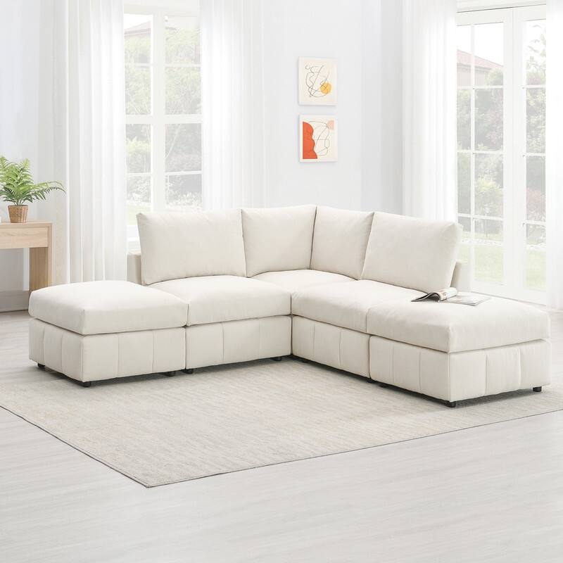 93 "modern sectional sofa, vertical stripes, 5 seat armless sofa