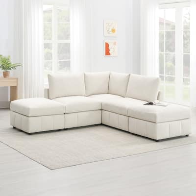 93 "modern sectional sofa, vertical stripes, 5 seat armless sofa