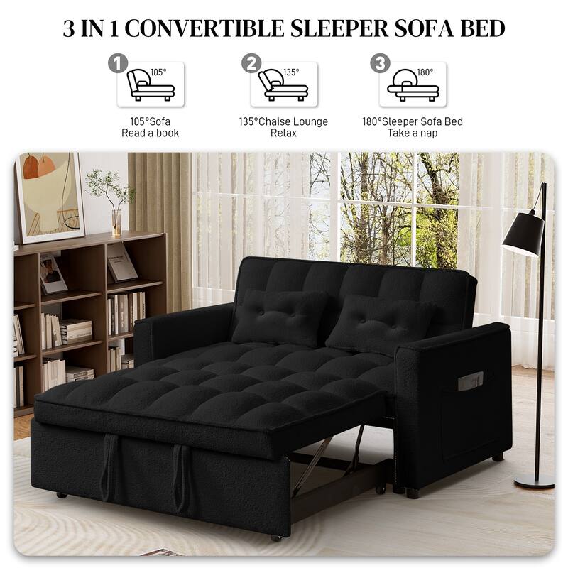 Ouyessir 3 in 1 Multi-Functional Convertible Sleeper Sofa Bed