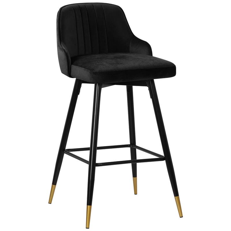 Modern Velvet Upholstered Swivel Counter/ Bar Stools Set of 2/4