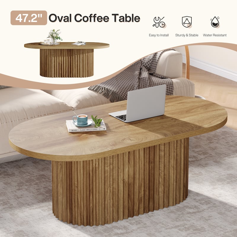 Farmhouse Oval Coffee Table