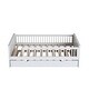 preview thumbnail 14 of 12, Wood Twin Size Platform Bed with Trundle, Trundle Bed with Guardrail for Toddler,Child,White