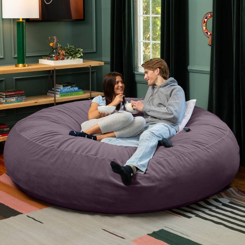 Jaxx Cocoon 7 Ft Giant Bean Bag Sofa and Lounger for Adults, Lush Velvet