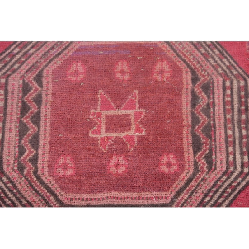 Over-Dyed Meshkin Persian Vintage Area Rug Handmade Wool Carpet - 5'2"x 9'4"