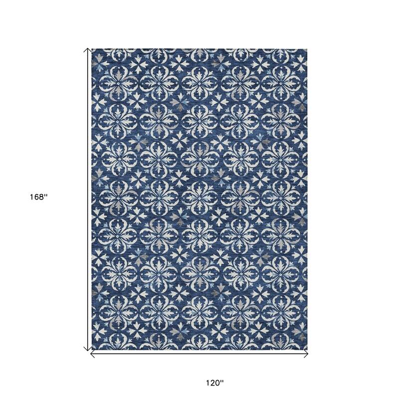 HomeRoots Floral Transitional Rectangle Outdoor Rug