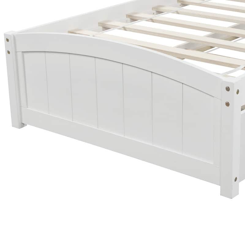 Twin size Wood Platform Bed with Two Drawers