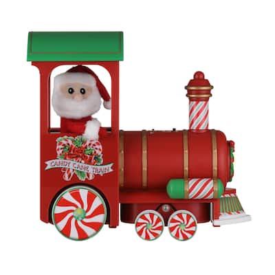 10 in. Animated Vintage Holiday Train Circler