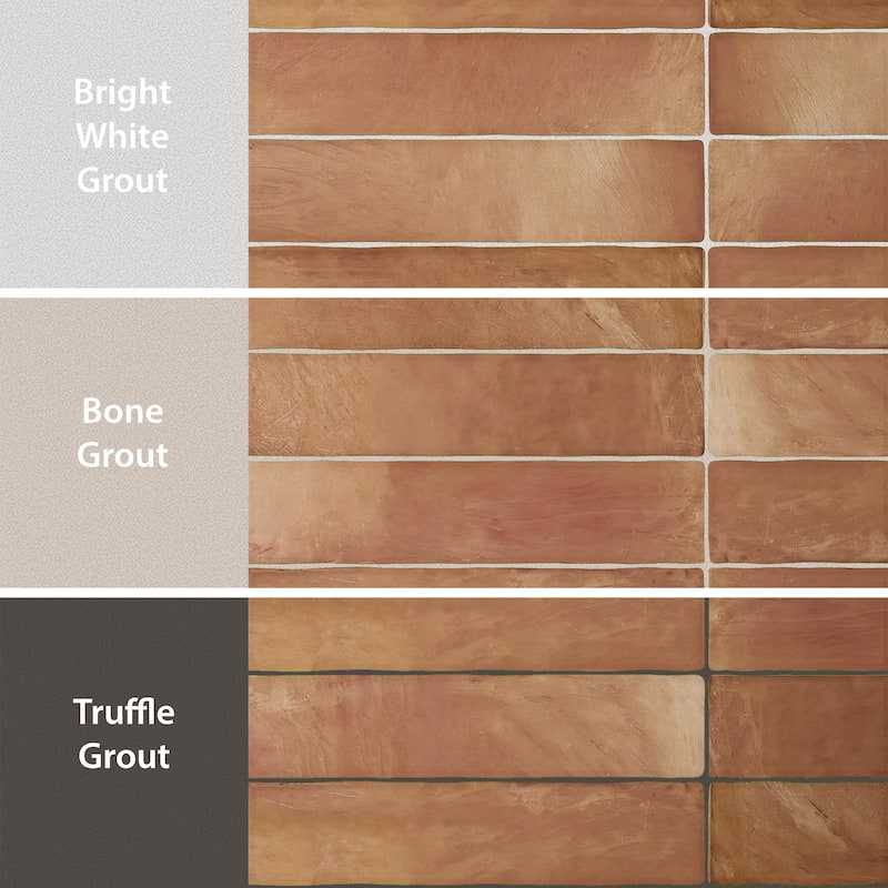 Merola Tile Sentier Brique des Ocres 2-3/8" x 14-1/2" Porcelain Floor and Wall Tile