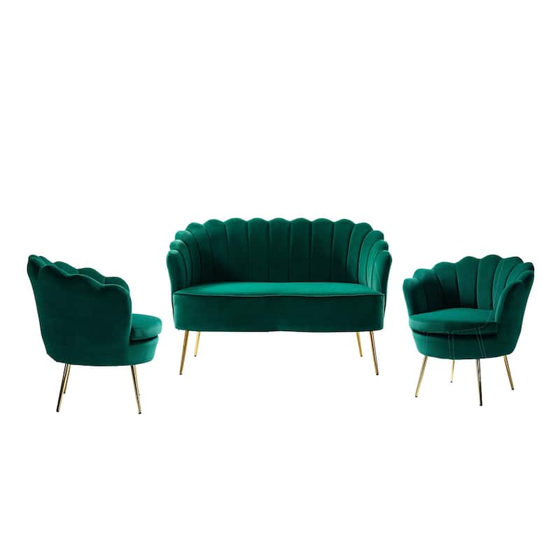 Xabier 52 in. 3 Piece Living Room Set by HULALA HOME