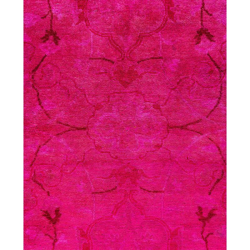 Overdyed One-of-a-Kind Hand-Knotted Area Rug - Pink - 9' 1" x 12' 1"