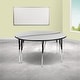 preview thumbnail 12 of 17, 2 Piece 60" Circle Wave Flexible Grey Adjustable Activity Table Set Grey