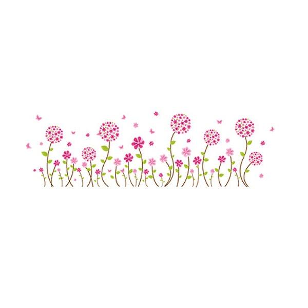 Shop Unique Bargains Pink Purple Dandelion Flower Wall Decor