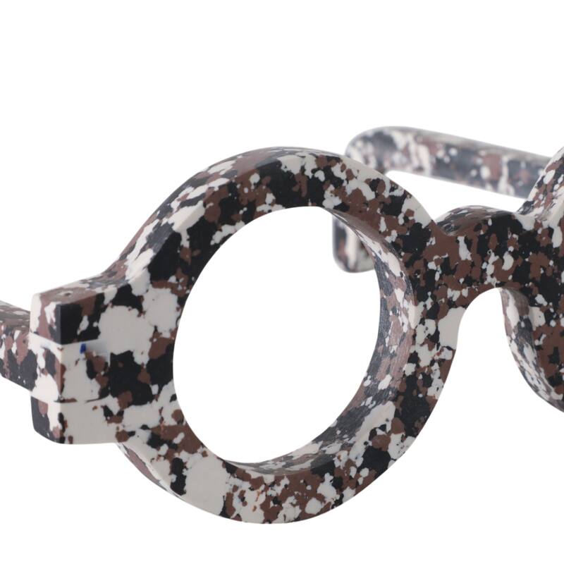 Stone Decorative Object Unique Eyewear Shape with Sculptural Design - 9" x 8" x 3"