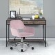 preview thumbnail 38 of 85, Homy Casa Adjustable Upholstered Swivel Task Chair Blush