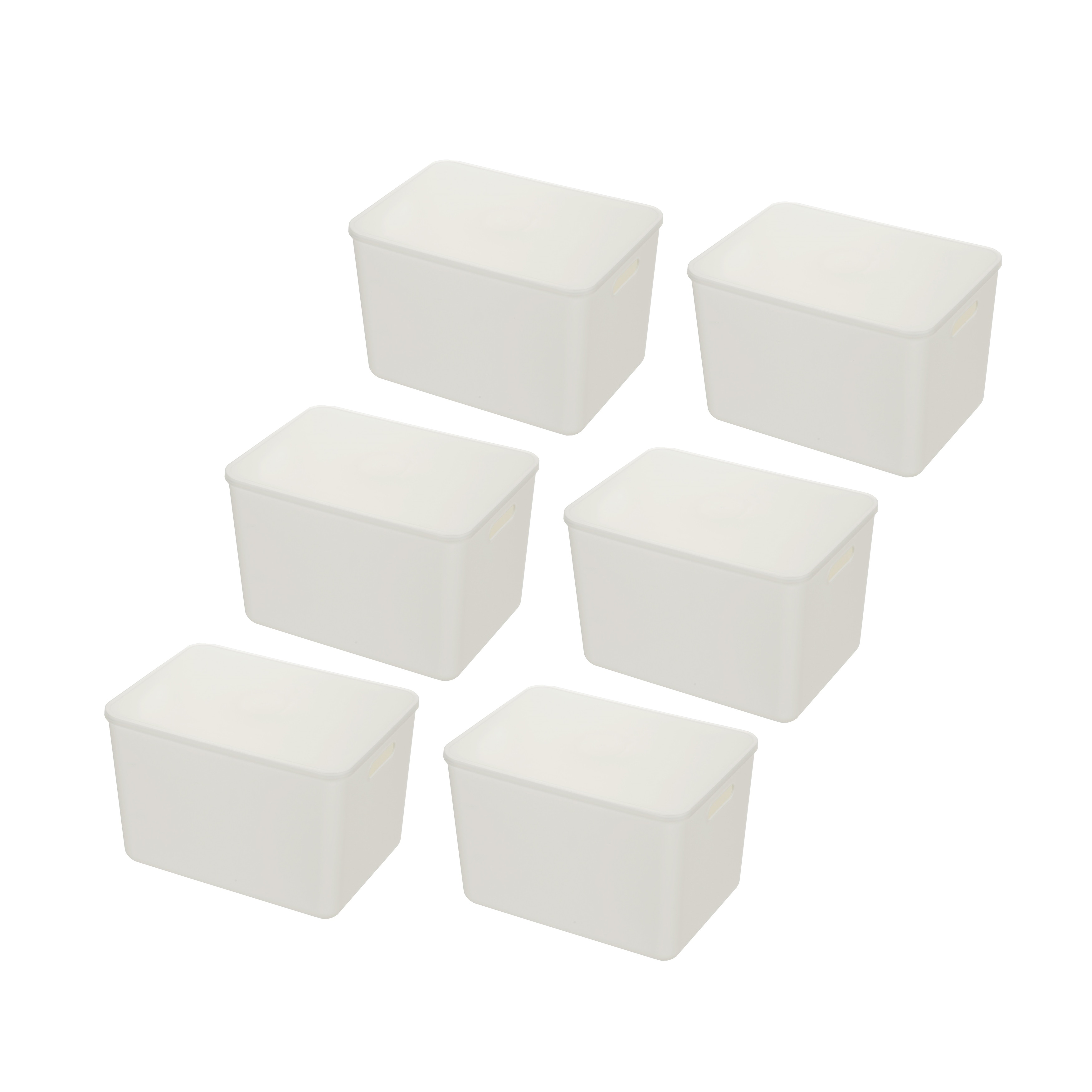  Tuanse 8 Pieces Plastic Storage Bins with Lids White Storage  Box with Handle Stackable Containers with Lids for Organizing White Bins  Small Storage Basket with Lid for Table (7.3 x
