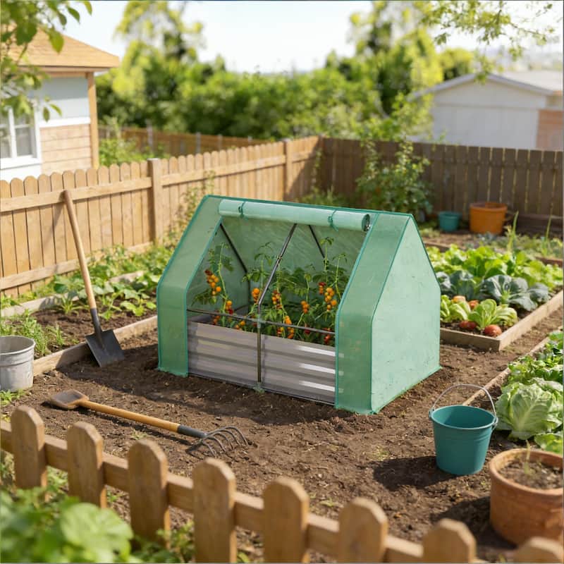2-in-1 Raised Planter Greenhouse, Raised Garden Bed Planter Raised Bed