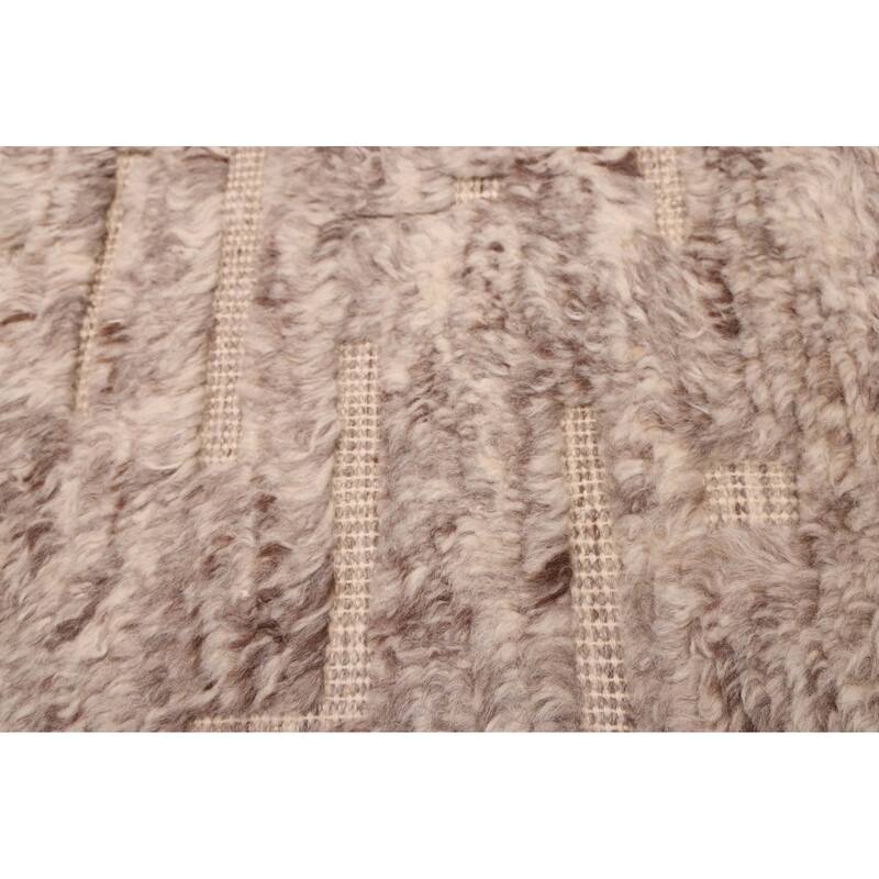 ECARPETGALLERY Hand-knotted Looma Grey, Taupe Wool Rug - 7'11 x 10'2