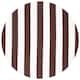 SAFAVIEH Handmade Montauk Caspian Stripe Cotton Flatweave Rug - 6' x 6' Round - Chocolate/Ivory