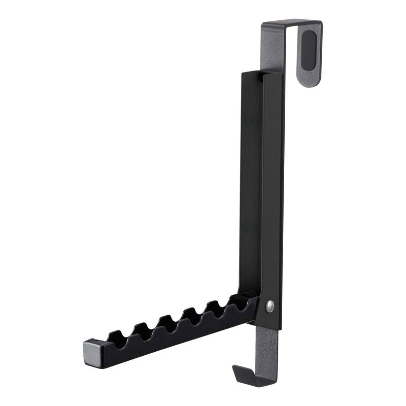 Yamazaki Home Over-the-Door Hook, Steel, 2-Hook, Holds 15.4 lbs - L 8.07 x W 0.79 x H 9.25 inches - Black