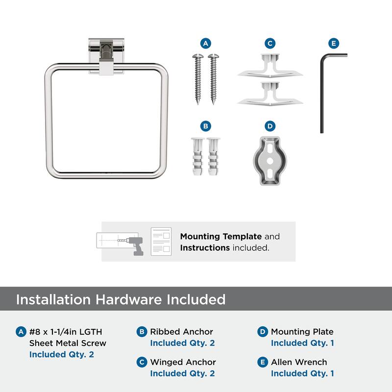 Amerock Appoint 7-1/16" Wall Mounted Towel Ring