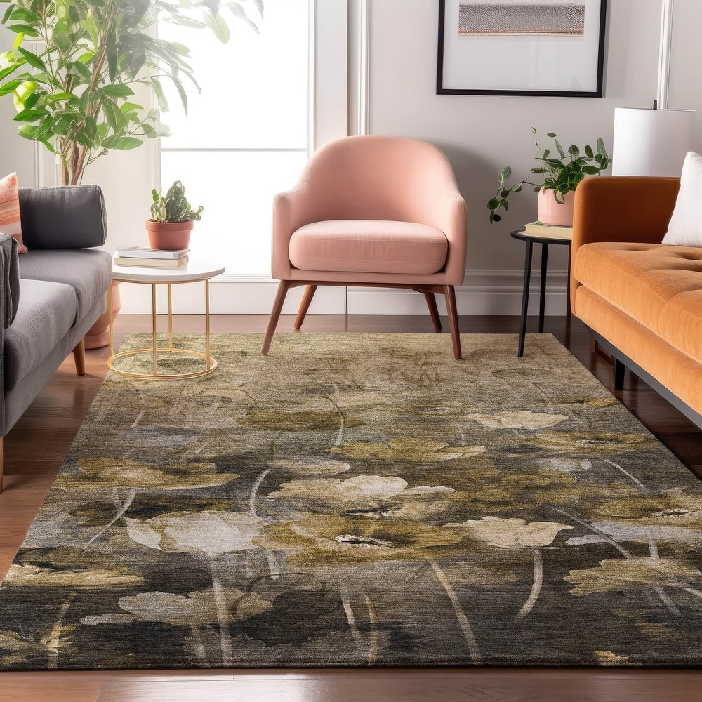 Premium Washable Super Soft Contemporary Floral Mayfield Rug