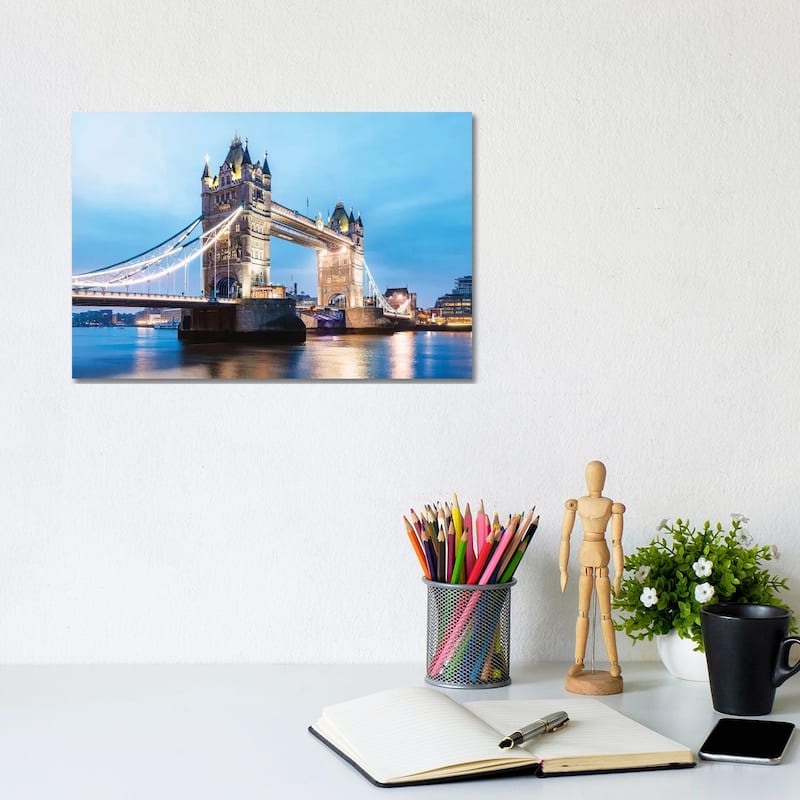 iCanvas "Tower Bridge At Night, London, UK II" by Matteo Colombo Canvas Print - 8x12x0.75