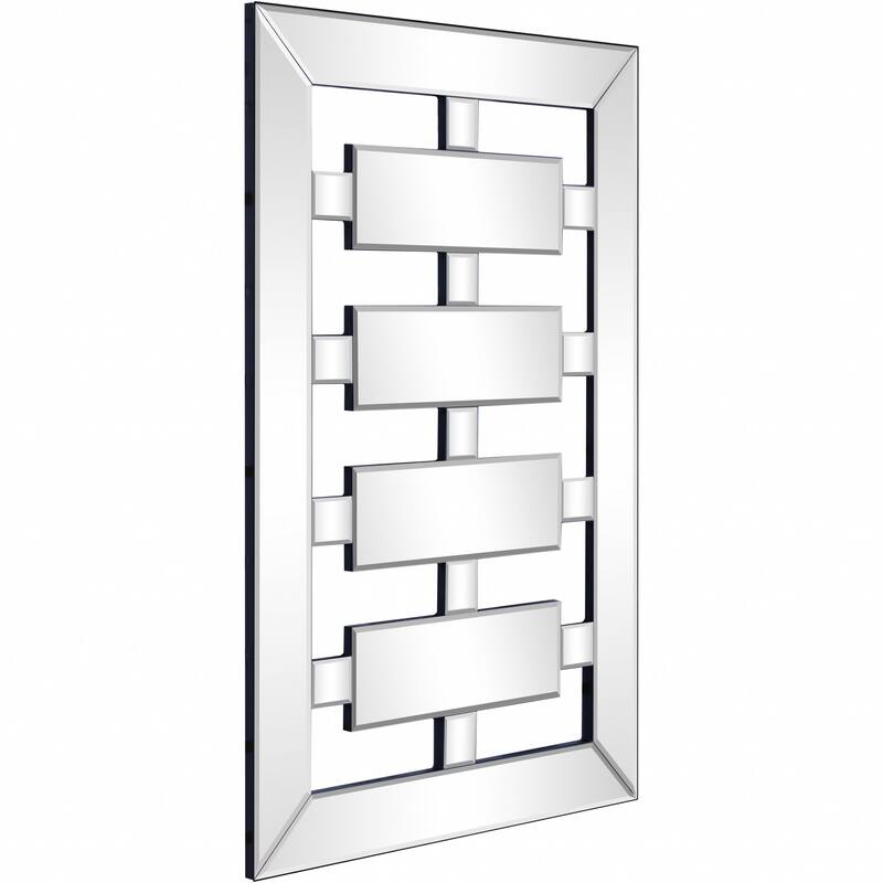HomeRoots 24" Clear Glass Framed Accent Mirror - 36