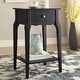 preview thumbnail 15 of 25, Daniella 1-Drawer Wood Storage Accent End Table by iNSPIRE Q Bold Charcoal Black