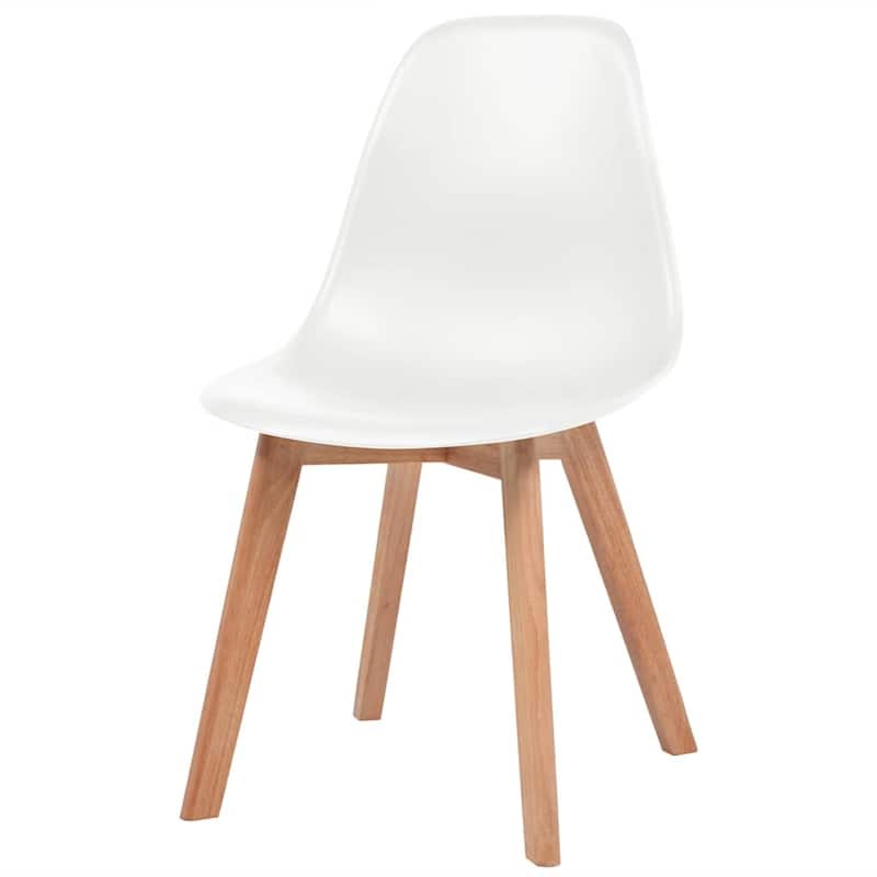 vidaXL Dining Chairs Accent Side Chair with Wooden Legs for Kitchen Plastic