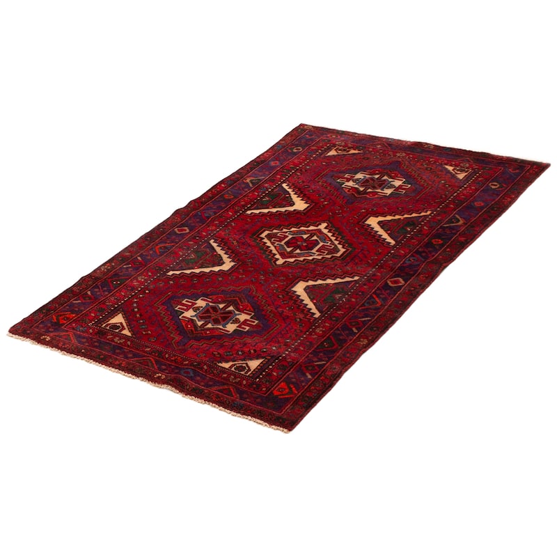 ECARPETGALLERY Hand-knotted Andelz Red Wool Rug - 4'1 x 6'10