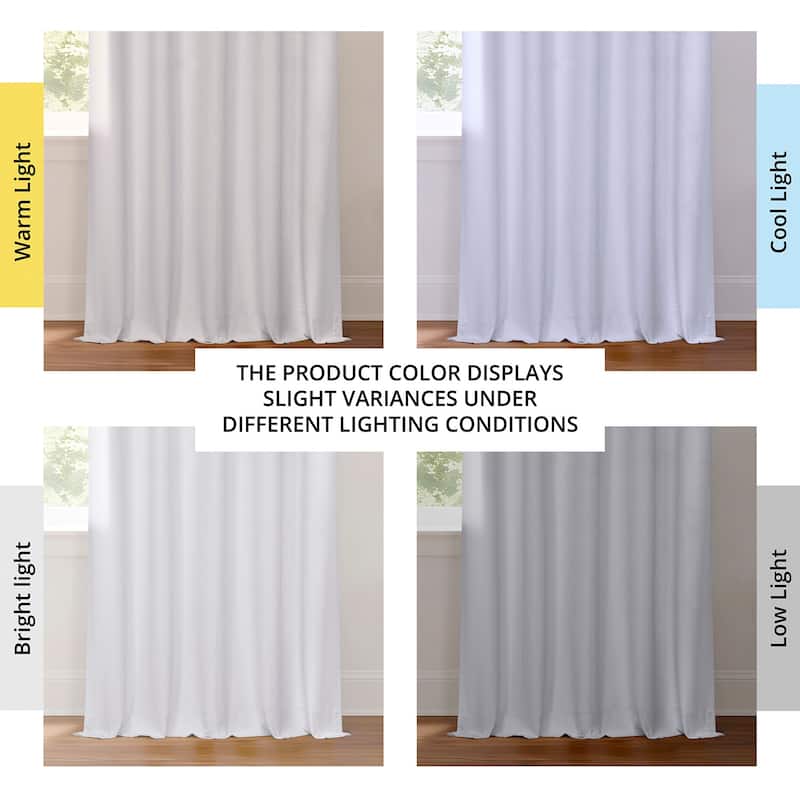Exclusive Fabrics Performance Linen Luxury Blackout Curtains (1 Panel) - Thermal Insulation, Elegant Blackout Drapery