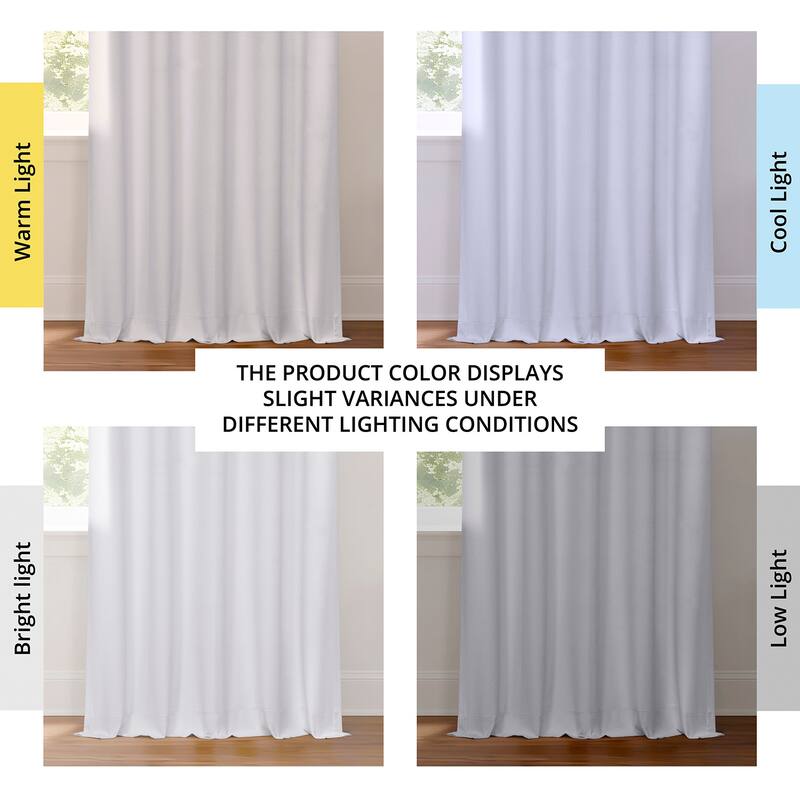 Exclusive Fabrics Solid Performance Linen French Pleated Thermal Blackout Curtains for Bedroom & Living Room Curtains (1 Panel)