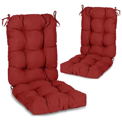Aoodor Outdoor 42"x 20" x5" Tufted Back Cushions Patio Replacement Chair Cushion, Set of 2