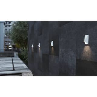 Knox 1-light ADA White LED Outdoor Sconce, White Glass Shade